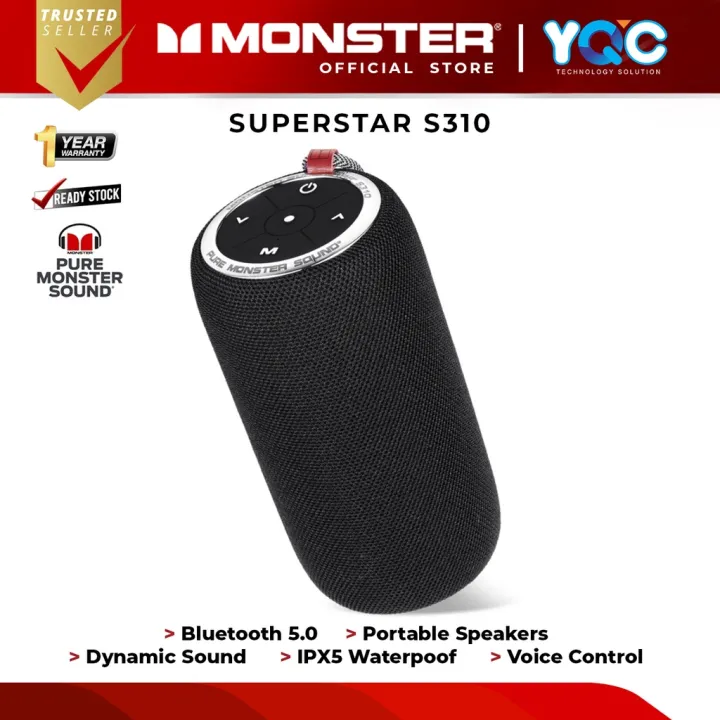 Monster Superstar S310 Portable Bluetooth Speaker 5.0 True Wireless ...