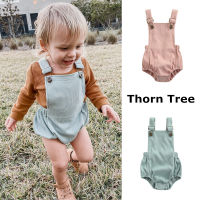 Thorn Tree เด็กวัยหัดเดินเด็กทารกเด็กผู้หญิงฤดูร้อน Solid One-Pieces Romper Jumpsuit Outfits Sunsuit