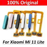 ต้นฉบับ 100% สําหรับ Xiaomi Mi 11 Mi11 Lite Fingerprint Sensor Home Return Key Menu ปุ่ม Flex Ribbon Cable สีดํา ขาว น้ําเงิน เขียว