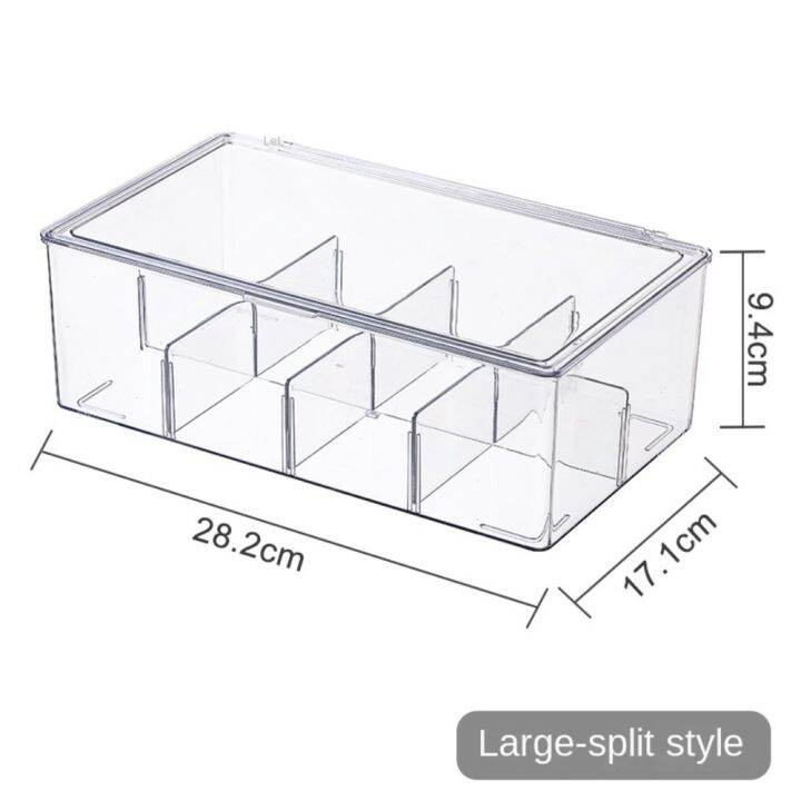 bereave-อะคริลิค-กล่องเก็บถุงชา-พร้อมฝาปิด-โปร่งใสโปร่งใส-ถังเก็บของแบบแบ่งช่อง-มัลติฟังก์ชั่-อุปกรณ์จัดระเบียบสำนักงาน-ที่เก็บกาแฟใช้แล้วทิ้ง-ตู้ครัวตู้