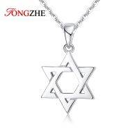 TONGZHE Collare Magen ดาวของเดวิด925เงินสเตอร์ลิงจี้อิสราเอลสร้อยคอโซ่ผู้หญิง Judaica เครื่องประดับวินเทจคุณภาพดียิว