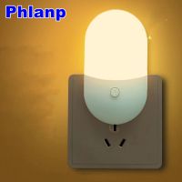 Phlanp Energy Saving Night Light Plug-in LED Feeding Socket Lamp Indoor Lighting Bedroom Night Bedside Lamp US/EU Two-color Night Lights