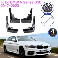 4x สำหรับ BMW 5 Series G30 2017 2018 2019 2020 2021 2022 2023แผ่นกันโคลนที่บังโคลนกันบังโคลนกระเซ็นอุปกรณ์เสริมฝาครอบป้องกัน