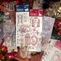 【YF】♣  MOHAMM 3 Sheets Embossed Foil Gold European Stickers for Handcrafted Decoration