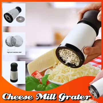 Cheese Mill Grinder Grater Slicer Shredder Fine Coarse Hand Kitchen Tool, White