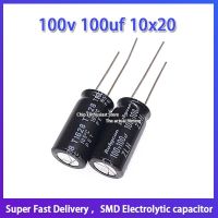 10pcs Rubycon imported aluminum electrolytic capacitor 100v 100uf 10x20 ruby zlh high frequency and long life 100V 100UF 10*20mm Electrical Circuitry