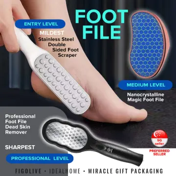 Foot Dead Skin File,Stainless Steel Foot Dead Skin Remover Exfoliator  Pedicure File Foot Scraper Removing Calluses