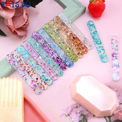 ♣⊕❈ FAIS DU 10pcs Ice Cream Sticks Acrylic with Protective Film Popsicle Stick Kids DIY Ice Cream Sticks Crafts Popsicle Stick Mould