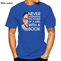 T-shirt เสื้อยืดคอกลม ผ้าฝ้าย 100% พิมพ์ลาย Never Underestimated Power Ruth Bader Ginsburg แฟชั่นฤดูร้อน สําหรับเด็กผู้  8AF5