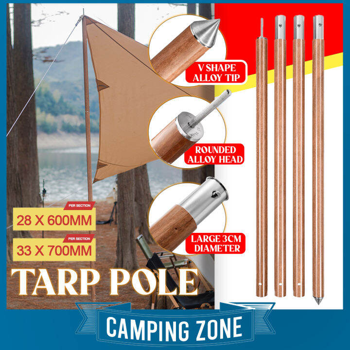 2.8M/ 2.4M Flysheet Pole Camping Tent Pole Tiang Khemah Flysheet Tarp Pole Camping Canopy Pole