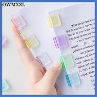 OWMXZL 20PCS อุปกรณ์การเรียนสำหรับโรงเรียน พลาสติกทำจากพลาสติก สีลูกอมสี มัลติฟังก์ชั่นการใช้งาน โปร่งใสโปร่งใส ที่หนีบยึดแฟ้ม คลิปแบบกด แฟ้มกระดาษสำหรับทดสอบ คลิปกระดาษจดหมาย คลิปมุมมุม