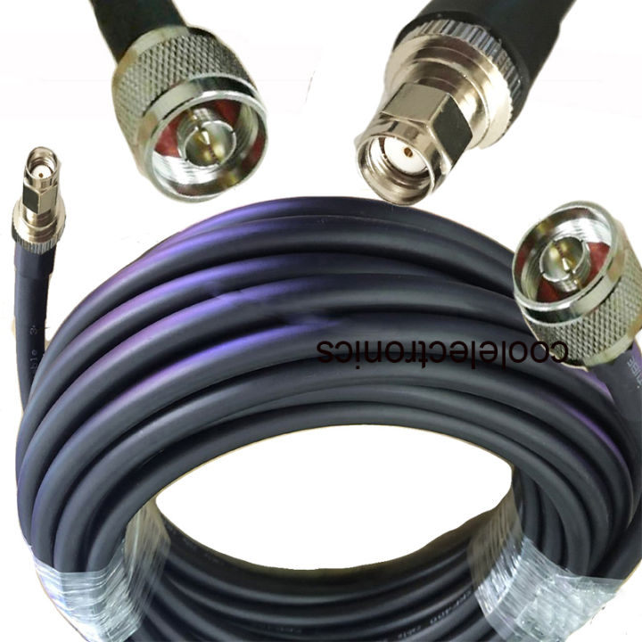 LMR400 N Plug Male to RP-SMA Male Connector RF Coax Pigtail Antenna Cable Ham Radio 50cm 1/2/3/5/10/15/20/30m
