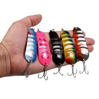 【hot】✧ 5pcs/set Fishing Spoons Metal Leurre Hard Baits With Treble Hooks Swivels Bait Bass Tackle