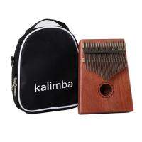 Kecko 17คีย์ Kalimba Mbira มะฮอกกานีอะคาเซียค้อนจูนเครื่องมือคีย์บอร์ดเปียโนนิ้วหัวแม่มือแอฟริกัน + คู่มือ + สติกเกอร์ + ผ้าทำความสะอาด