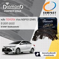 [Compact เกรดท็อป]  DIAMOND Perfect Gold ผ้าเบรคหลัง ก้ามเบรคหลัง  SNP 2347 สำหรับ Toyota Vios เครื่อง 2NR รุ่นปรับโฉม ปี 2017-2022 ปี 17,18,19,20,21,22,60,61,62,63,64,65