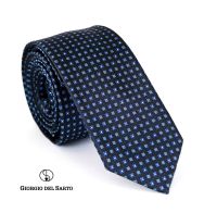 Giorgio Del Sarto Necktie 6 cm Dark Grey with Fabric Texture เนคไทสีเทามีเท็กเจอร์