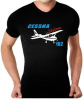 Maglia Cessna 182 Skylane Airplane Aeronautica Aereo Aeroflano Pilot 2019 Baju Katun Pria Baru Kaus Lengan Pendek S-4XL-5XL-6XL