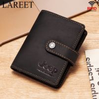 ZZOOI Short Rfid Men Thin Wallets Bank Credential Card Holder Slim Male Walet Zipper Hasp Purse Genuine Leather Passport Travel Bags