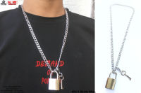 สร้อยคอแม่กุญแจ สแตนเลสแท้ necklace hiphop สแตนเลสแท้ Stainless แฟชั่นชาย แฟชั่นผู้หญิง 316l allacc