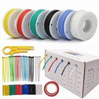 ☜ Soft Silicone Wire Tinned Copper Electrical Cable 120/60/48 Meters 30/28/26/24/22/20/18 AWG 6 Color Mixed Multi Strand Wire Kit