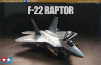 【ได้รับเรียบร้อย】 Tamiya 60763 1/72แบบจำลองย่อขนาดชุดเครื่องบิน USAF Lockheed Martin F-22 Raptor