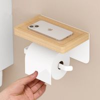 ❁✙ Tuqiu Bathroom Paper Holder Wood Bathroom Paper Roll Holder Tissue Holder Box Rack Toilet Paper Holder Tissue Boxes