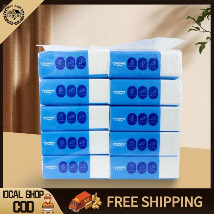 Minimalistic Style [10 packs] Facial tissue wholesale wood pulp tissue paper towel 3layer