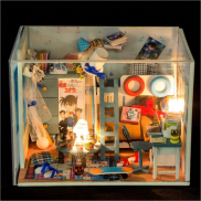 Mô hình nhà DIY Doll House Detective Conan Thám tử Conan Kèm Mica Chống bụi