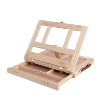 Desktop easel drawer type pine easel can store painting supplies foldable oil painting rack portable sketching art supplies