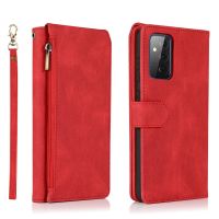 [COD] Suitable for A32 A52 5G matte feel zipper card mobile phone case A72 lanyard protective