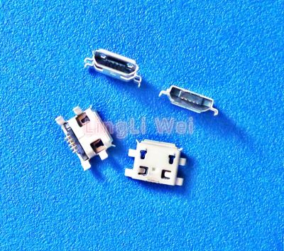 Holiday Discounts 10Pcs Micro USB Jack Connector Type B Female 5Pin Tail Board 0.8Mm Type Solder Socket Connectors Charging Socket For PCB Board