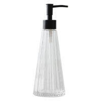 Push-Type Cone Light Luxury 300ml Glass Hand Sanitizer Lotion Bottle Soap Dispenser Travel Household Bathroom Supplies Storage