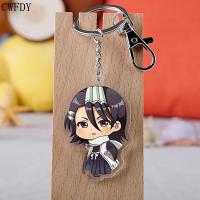 12pcs/lot Bleach Keychain Sided Keyring Pendant Anime Accessories Cartoon Chain Jewelry Wholesale Kids