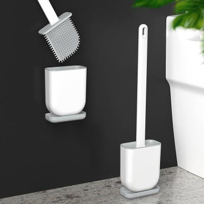 Wall Hanging Silicone Toilet Brush Holder Bathroom Accessories Wall Mount Toilet Accessories Watertight Brush Holder