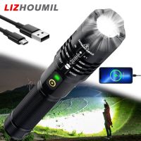 LIZHOUMIL ไฟฉายกล Led 99000lm พร้อมแบตเตอรี่ที่ชาร์จไฟได้โคมไฟทำงานที่สามารถปรับแสงได้สุด