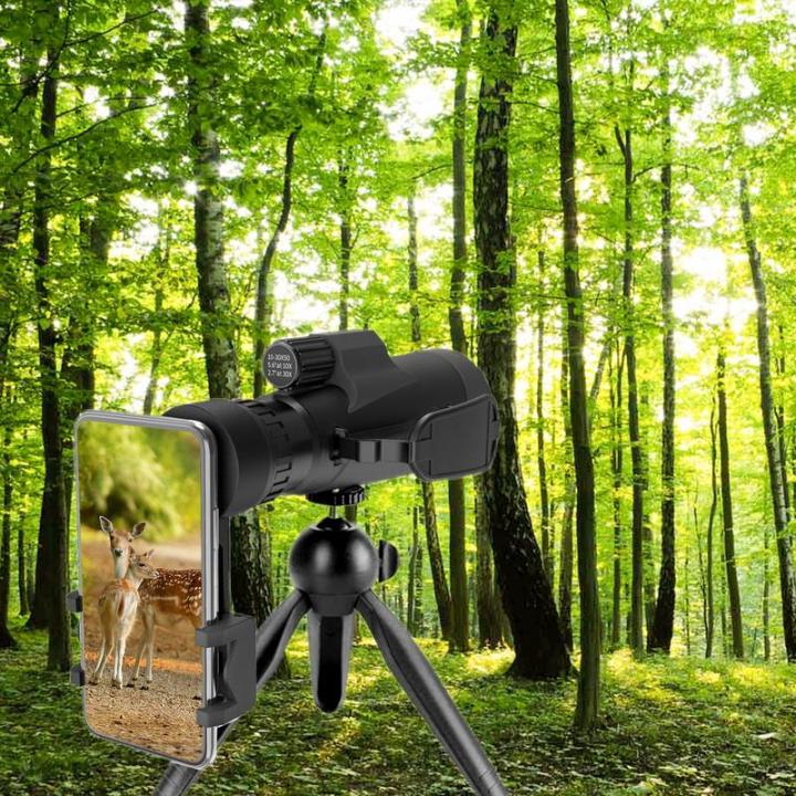 กล้องส่องทางไกลการล่าสัตว์การเดินป่าเลนส์สีม่วงซูมได้10-30x50กำลังขยายสูงกล้องส่องทางไกลแบบหนึ่งตา-hd-กำลังขยายสูง