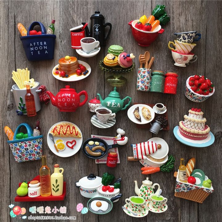kitchen-coffee-cake-macaron-teapot-afternoon-tea-refrigerator-magnet-stickers