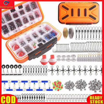 LeadingStar RC Authentic 254pcs Fishing Accessories Kit Set With Sinkers Weight Swivel Ring Fishing Tackle Box Waterproof Fishing Tools