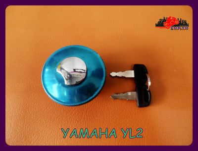 YAMAHA YL2 FUEL TANK CAP "CHROME" with KEY SET // ฝาถังน้ำมัน ชุบโครเมี่ยม พร้อม ลูกกุญแจ