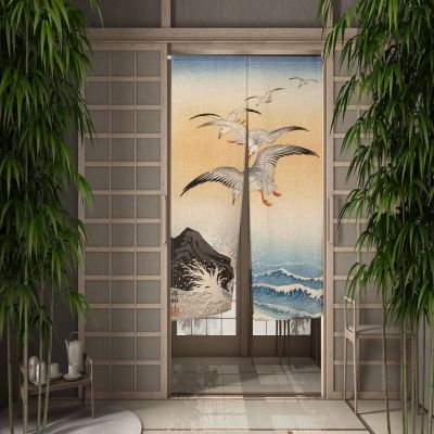 Fashion 2023 The Japanese-style portion of the door curtain lies in the kitchen with a half-screen restaurant, and the entrance is decorated with the curtain.