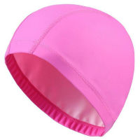 New 2021 Elastic Waterproof PU Fabric Protect Ears Long Hair Sports Swim Pool Hat Swimming Cap Free size for Men &amp; Women Adults