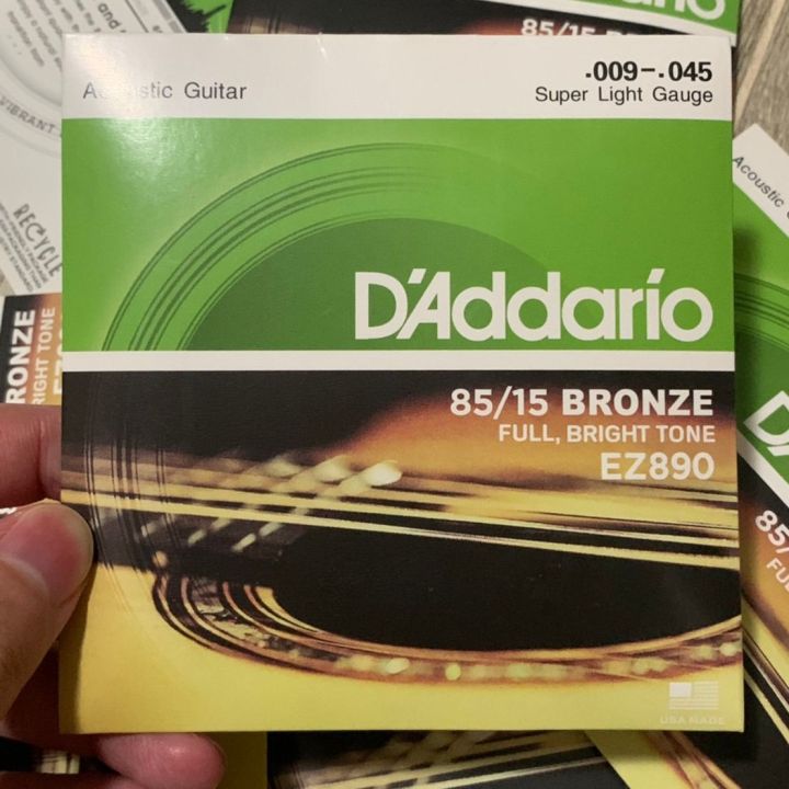 สายกีตาร์โปร่ง-daddario-ez890-สายเบอร์9-เเถมฟรีปิ๊กกีต้าร์-3-อัน-เสียงจะให้ความใสและกลางที่ดี-ราคาถูกรับประกันคุณภาพ