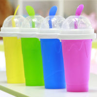 Quick-Frozen Smoothie Silicone Cup Double-Layer Fast Cooling Bottle Hail Ice Maker Silicone Milkshake Slushie Cup