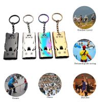 Outdoor Survival Cheerleading Whistle Portable Triple Pipe 120db High Decibel Emergency SOS Whistle Keychain EDC Tool