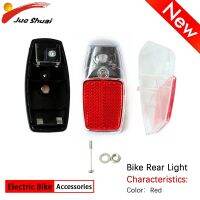 ☏♛□ JS Leds Battery Fender Bike Light Mount on the Mudguard Red Plastic Safe Warning Bicycle Taillight Bike Rear Light Flashlight