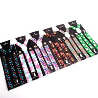 【YF】▧  Mens Shirt Suspenders Trousers Pants Holder Braces Wedding Shoulder Straps 25 Wide Elastic Metal Floral