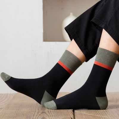 ‘；’ 2020 Winter New Mens Socks Cotton Mens Business Casual Fashion Dress Socks Breathable Japanese Harajuku Socks For Man Sox