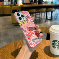 case ins ลมสาวร้อนสีชมพูกราฟฟิตีเปลือกแอปเปิ้ล 14pro เคสศัพท์ 13promax1211xr เคสแข็ง