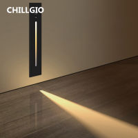 CHILLGIO Recessed Led Stairs Sensor Lights Step Aluminum Hallway Staircase Footlights IP65 Waterproof Indoor Night Corner Lamps