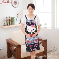 【hot sale】☈ D13 Hello Kitty Gift Cute Cartoon Apron KT Canvas Apron Kitchen supplies